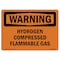 Signmission OSHA Warning Sign, 7" Height, 10" Width, Rigid Plastic, Hydrogen Compressed Flammable Gas, Landscape OS-WS-P-710-L-12190 - alternate 1